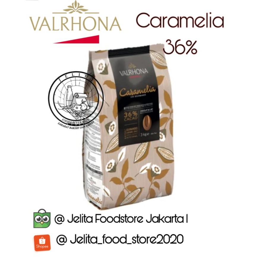 

Valrhona Caramelia 36% Milk Chocolate 500gr-coklat susu, karamel