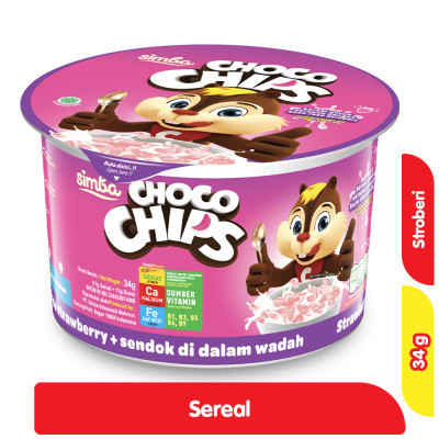 

Simba Choco Chips Sereal Cup Susu Stroberi 34 g