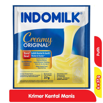 

Indomilk Krimer Kental Manis Putih 6 x 37 g