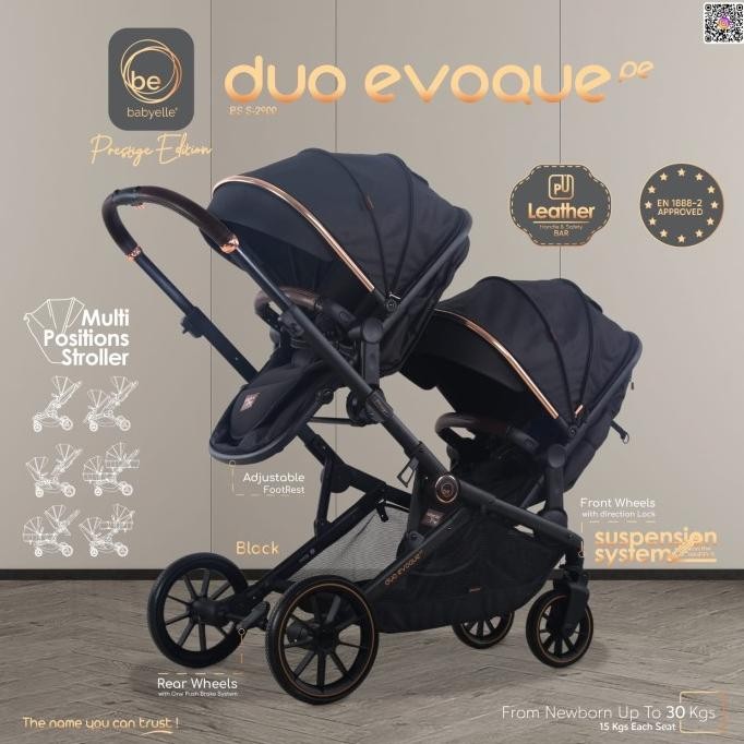 Stroller Babyelle S-2900 Duo Evoque / Stroller Twin Baby /  Kembar