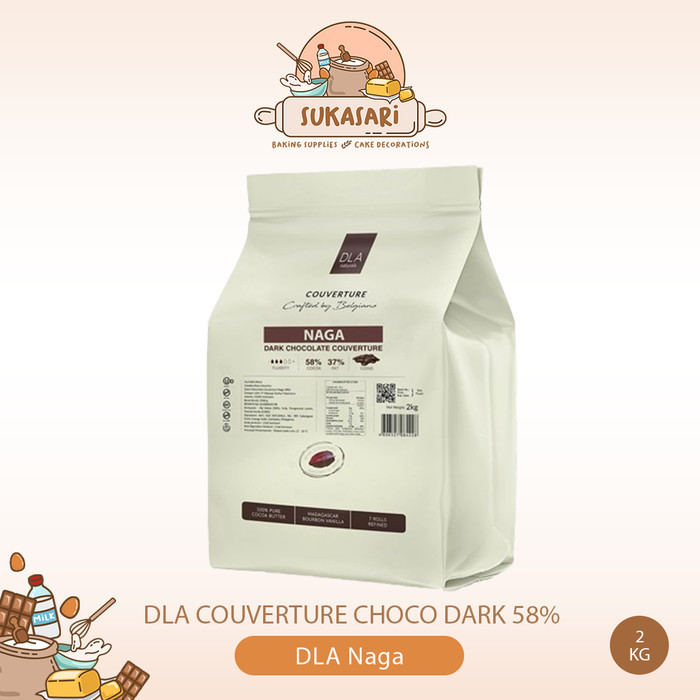 

DLA Naturals NAGA 58% 2kg Coklat Coin Dark Couverture Chocolate / Cokelat Koin