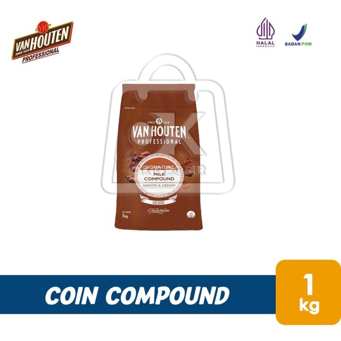 Milk Compound Coin Van Houten / Coklat Compound Susu (Asli 1 Kg)