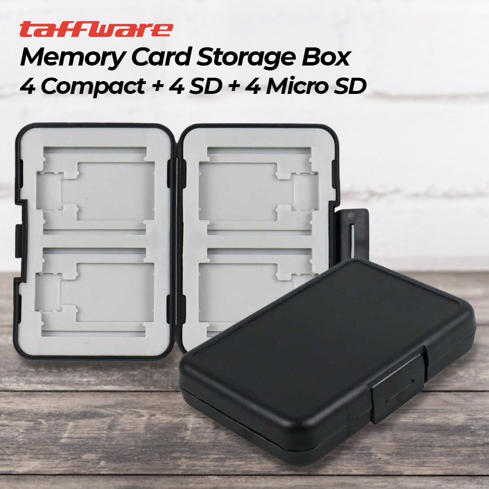 

Taffware Case Memory Card Storage 4 Slot for Compact, SD, and Micro SD - WC0572 Original 99 Square