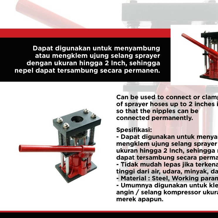 Alat Press Selang Hidrolik Hydraulic Crimping Hose