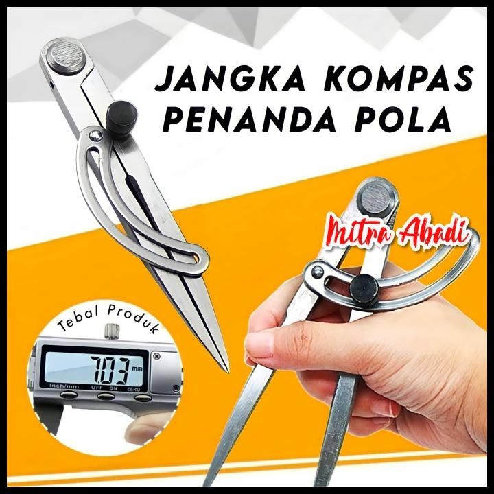 

Jangka Kompas Penanda Pola - Lock Sistem Lingkaran ADJUSTABLE