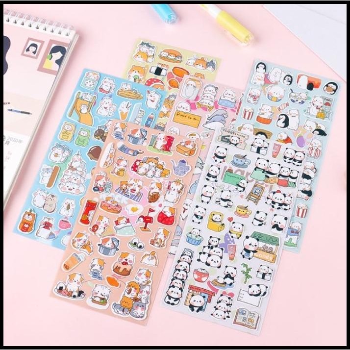

Sticker Motif Hewan Penguin Panda Hamster Lucu Hiasan Tempelan Buku Laptop Aestehtic Hadiah Anak