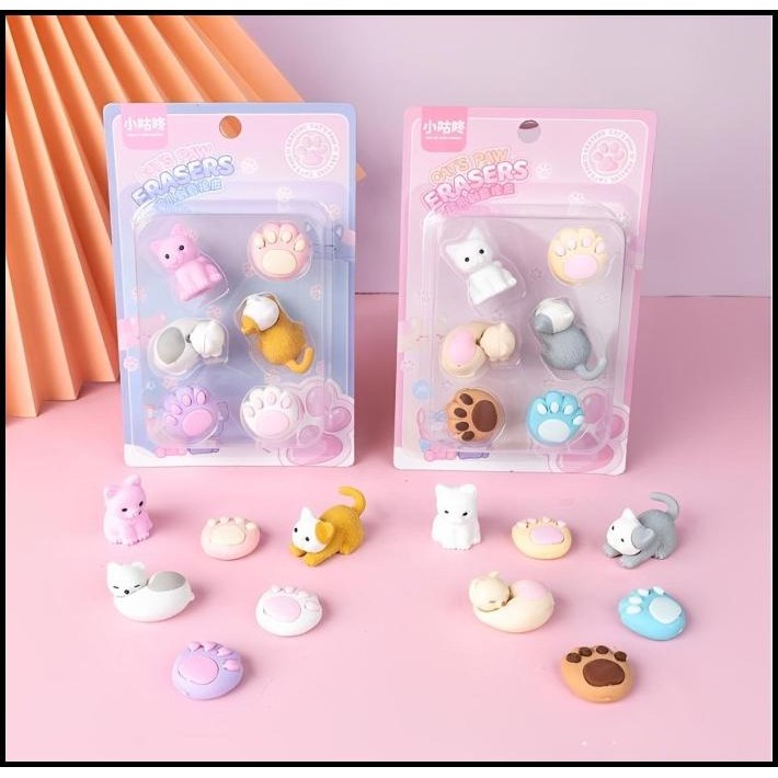 

Penghapus Bentuk Hewan Kucing Koleksi Atk Anak Eraser Mini Lucu 1 Set Isi 6 Motif Hadiah Ulang Tahun