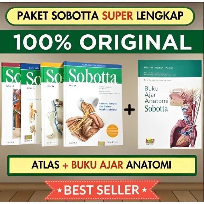PAKET SOBOTTA Atlas Anatomi + Buku Ajar Anatomi FREE SAMPUL