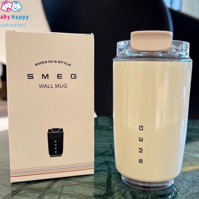 TERBARU Smeg Tumbler Minum Mug Cup 240ML Cangkir Kopi Stainless Lucu Set Coffee Enamel Teh Poci