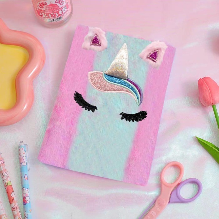 

Penthouse Notebook Bulu Diary Unicorn Bulu Buku Tulis Anak Kuda Pony Karakter-Nbu