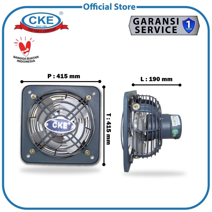 EXHAUST FAN CKE 14 INCH RUMAH TOILET DAPUR RESTORAN UDARA