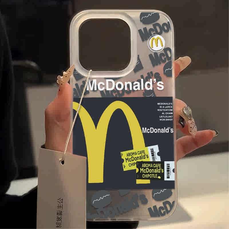 Luar Negeri Premium Mcdonald'S Aesthetic Tpu Casing Hp Samsung S25 Fe S24 Fe S23 Fe M15 M54 S22 Plus