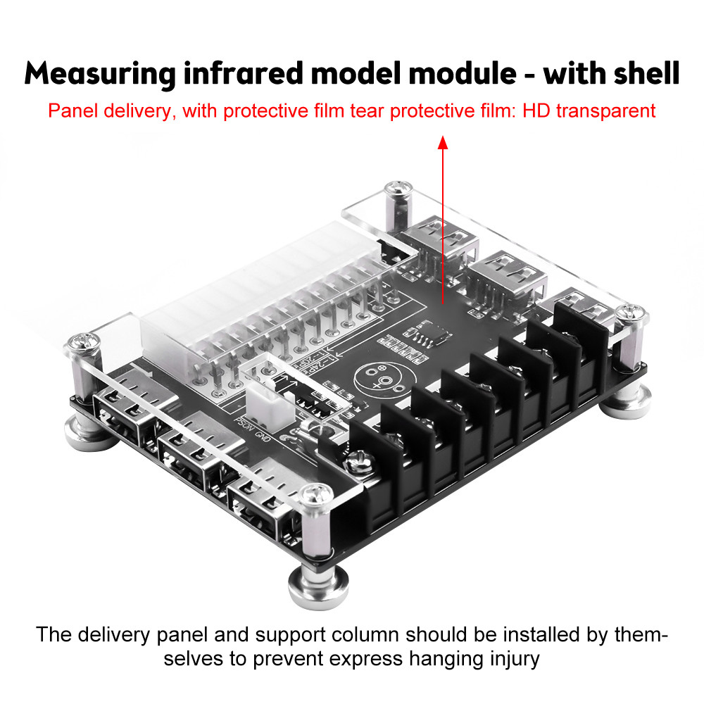 20/24 Pins ATX Power Supply Breakout Board and Acrylic Case