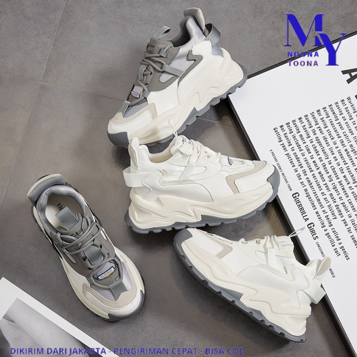 Sepatu Sneakers Wanita Kode 6999 Sepatu Sneakers Sport Casual Hak Tinggi