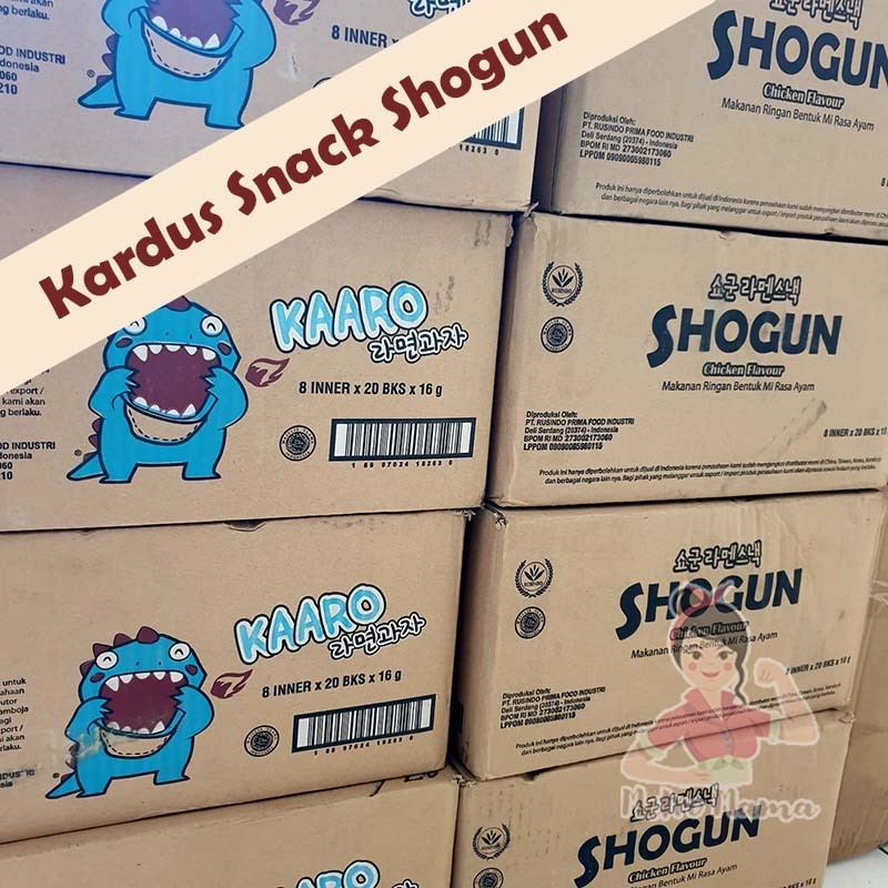 

SNACK MIE KREMES SHOGUN KAARO KOREA 1 DUS BESAR ISI 8 BOX / 1DUS JJANGPONG ISI 6 BOX