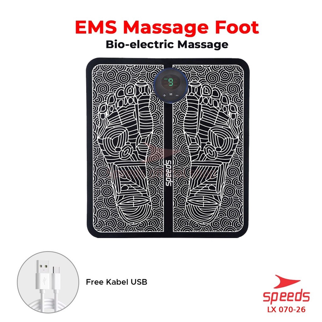 SPEEDS EMS Foot Massage Mat Pijat Kaki EMS Pad Mat Alat Pijat Kaki Alat Electric Pijat Kaki Japan