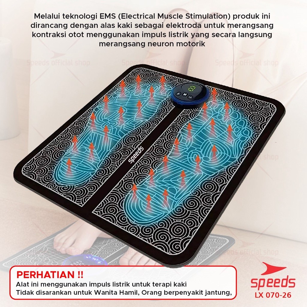 PROMO SPEEDS EMS FOOT MASSAGE MAT PIJAT KAKI EMS PAD MAT ALAT PIJAT KAKI ALAT ELECTRIC PIJAT KAKI