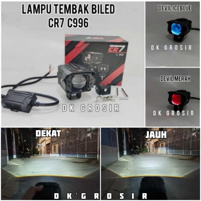 Cr7 C996 - Lampu Tembak Biled Waterproof Terlaris 100 % Original