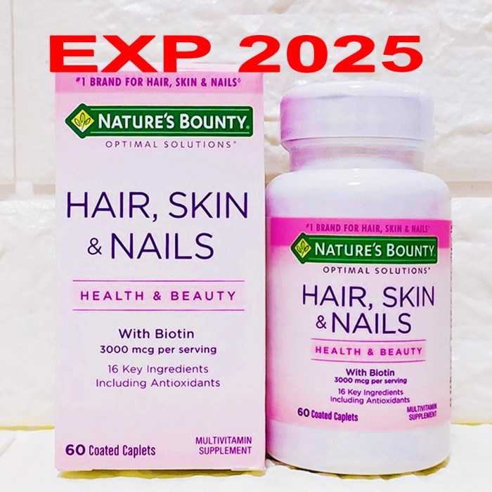 Natures Nature Nature's Bounty Hair Skin Nail 60 Caps Nature Biotin