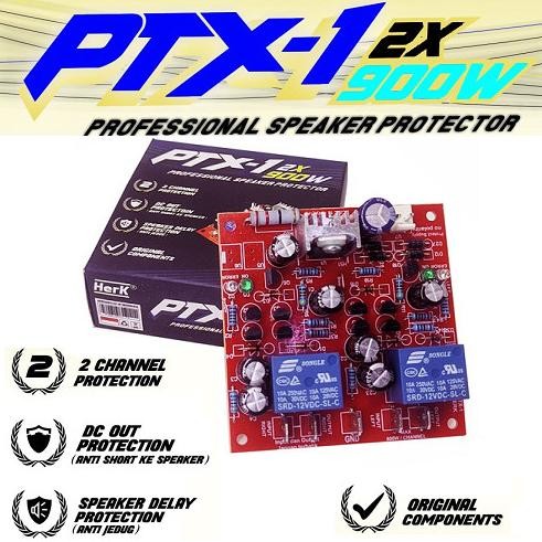 ] Kit Protektor Speaker PTX-1 2X 900W Speaker Protector Stereo 2-Channel