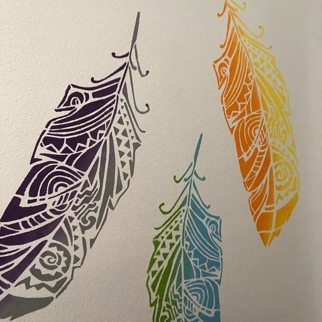 

HOT SALE! Stencil Dinding, Wall Stencil, Flower stencil Motif 9