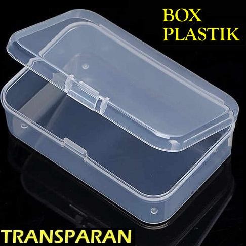 

] Box Plastik / Kotak Plastik Transparan 110x75x30mm Holder Putih Bening