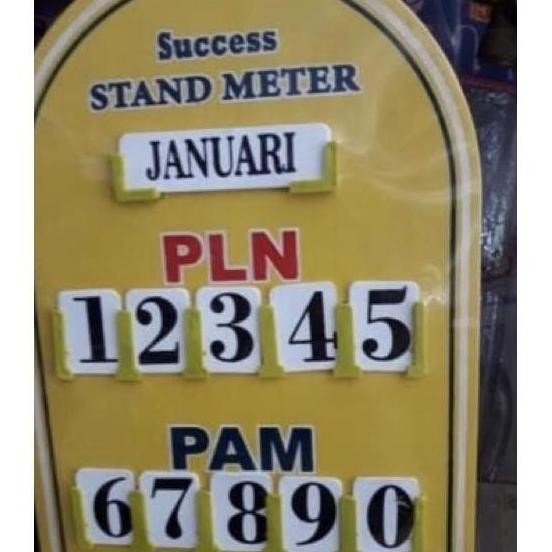 

Baru Papan PDAM PLN stand meter Nomer Nomor No Petunjuk Angka Bulan L21T