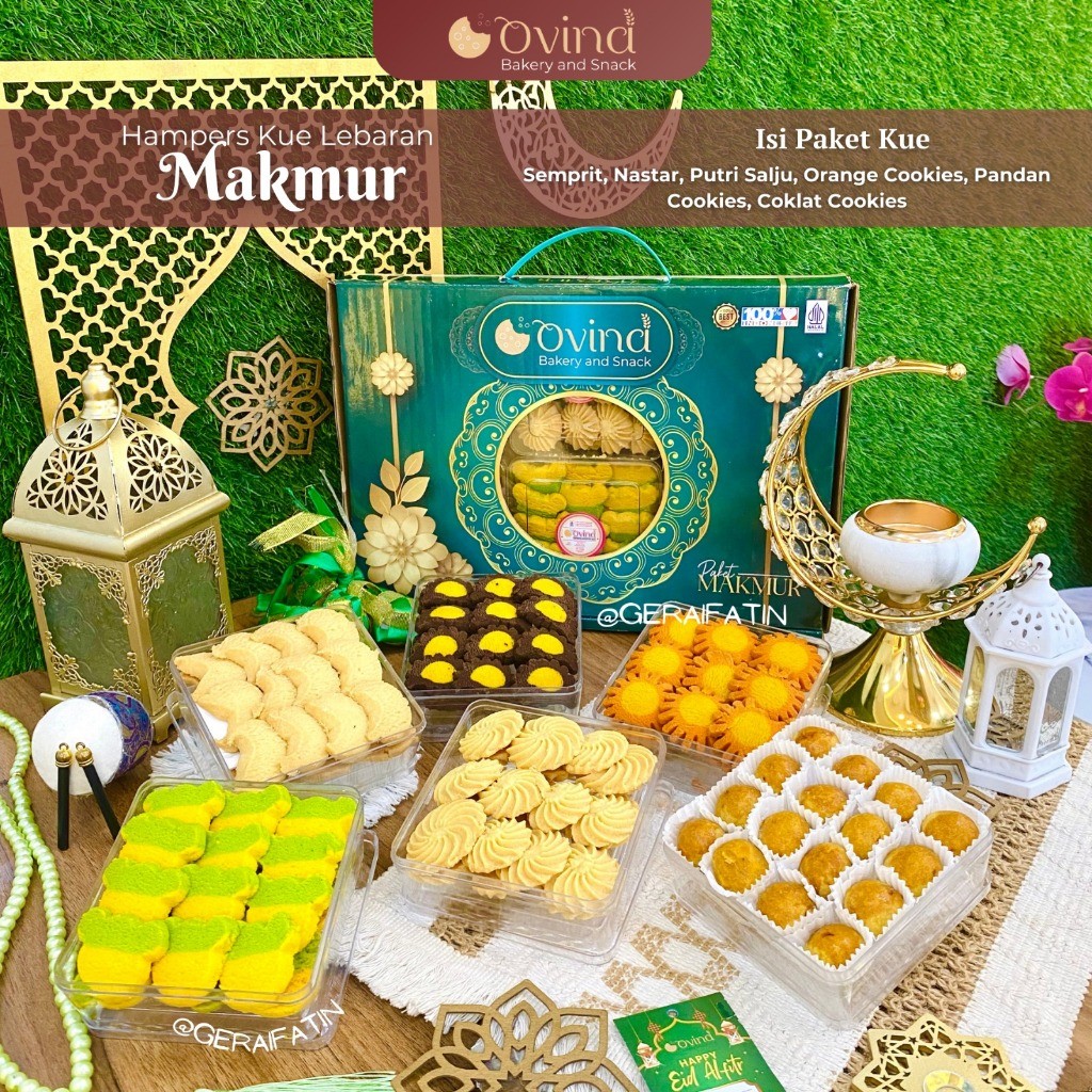 

GERAI FATIN!! OVINA PARSEL RAMADHAN KUE KERING PAKET MAKMUR HAMPERS IDUL FITRI 2025 / PAKET KUE