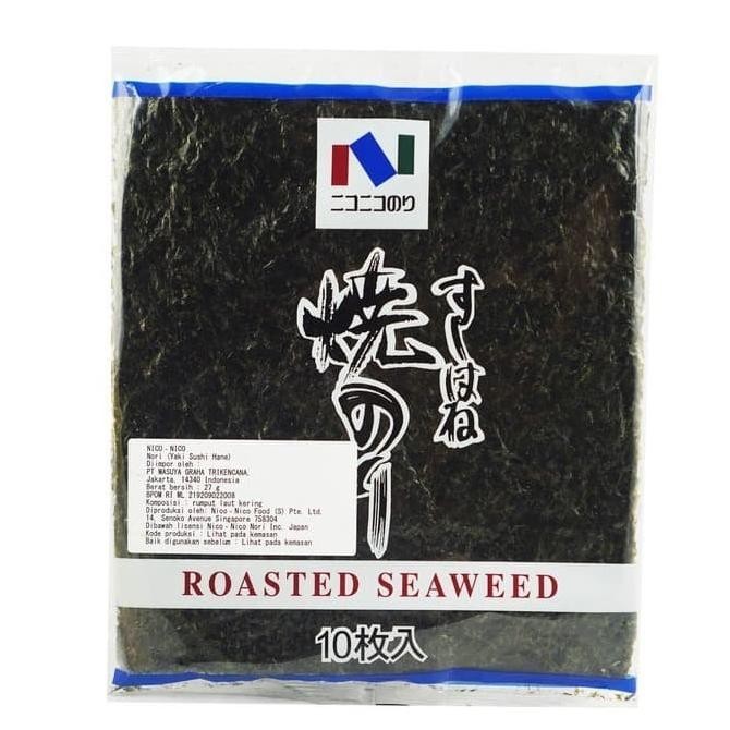 

Sushi Nori / Nori / Rumput Laut 10 sheets - Full Size NICO-NICO