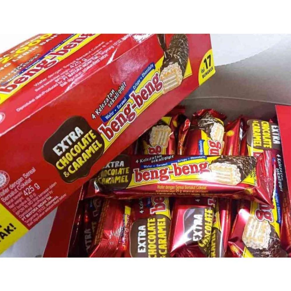 

beng beng extra chocolate caramel 25gr 1 Box isi 17 pcs