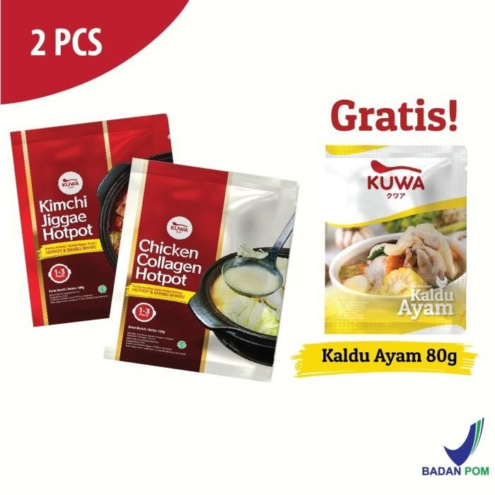

Kuwa Combo Hotpot - Chicken Collagen & Kimchi Jiggae Terlaris 100 % Original