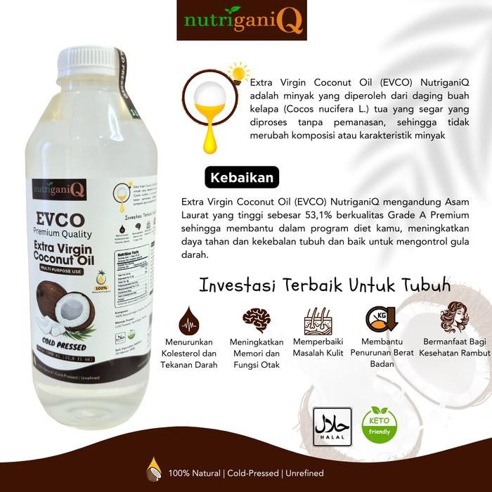 

Extra Virgin Coconut Oil Nutriganiq Grade A Premium Cold Pressed Terlaris 100 % Original