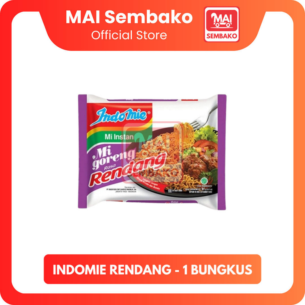 

Indomie Rendang 1 Bungkus - Mie Instan Indomie Goreng Rendang
