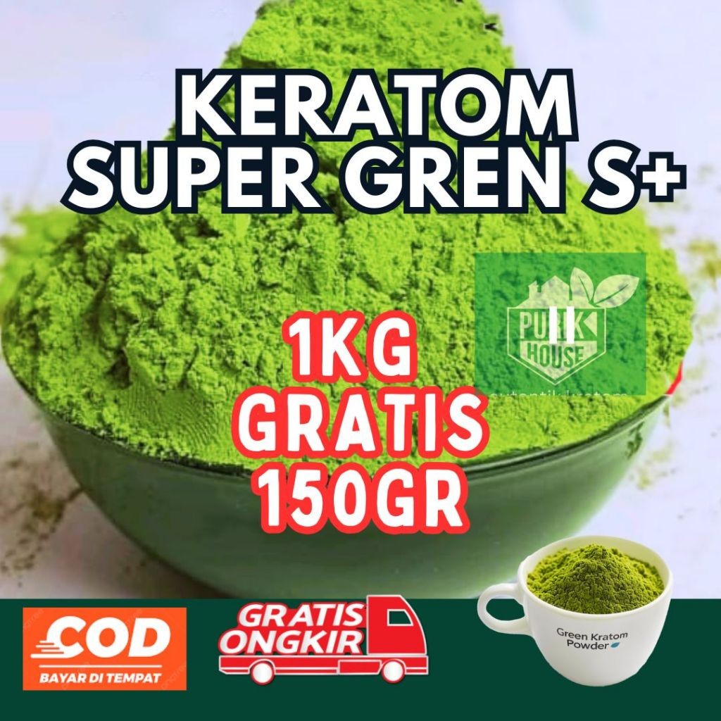 

Bubuk Nano Super Hijau Kalimantan original Bubuk keraton kalimantan asli Bonus 150Gr