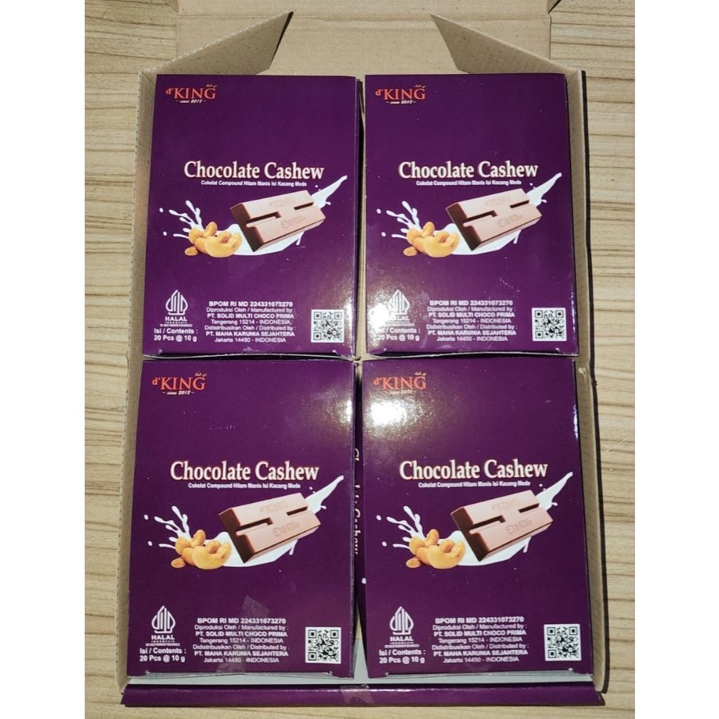 

D'KING CHOCOLATE CASHEW (1 KOTAK ISI 4 PACKS) HARGA TERMURAH