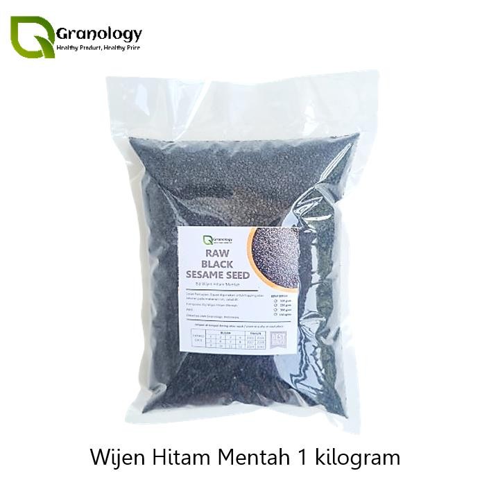 

(RAW) Biji Wijen Hitam Mentah / Raw Black Sesame Seed (1 kilogram) by Granology