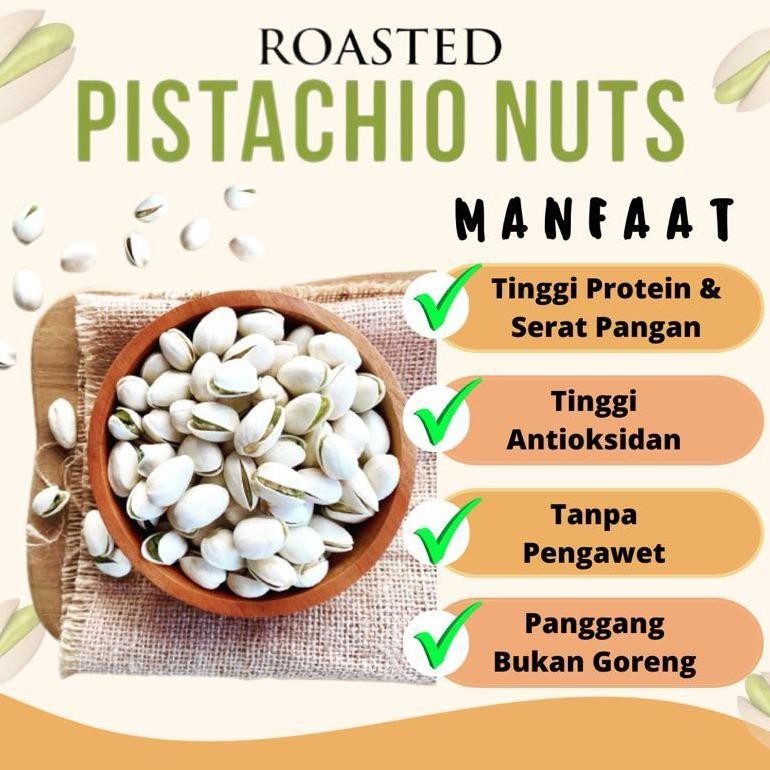 

Kacang Pistachio Premium 100gr-panggang-oven-roasted