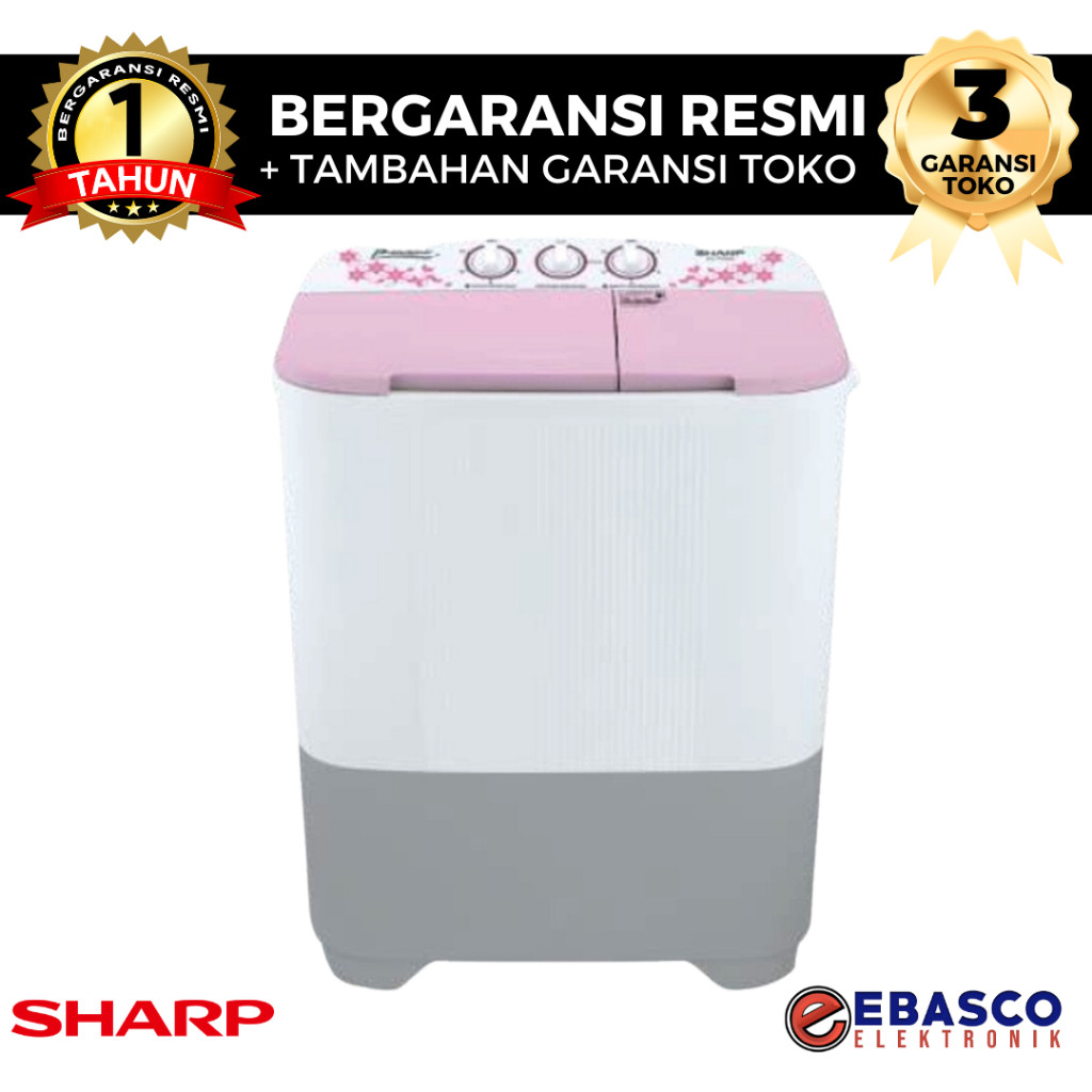 SHARP MESIN CUCI 2 TABUNG EST 70 MW Kapasitas 6 Kg