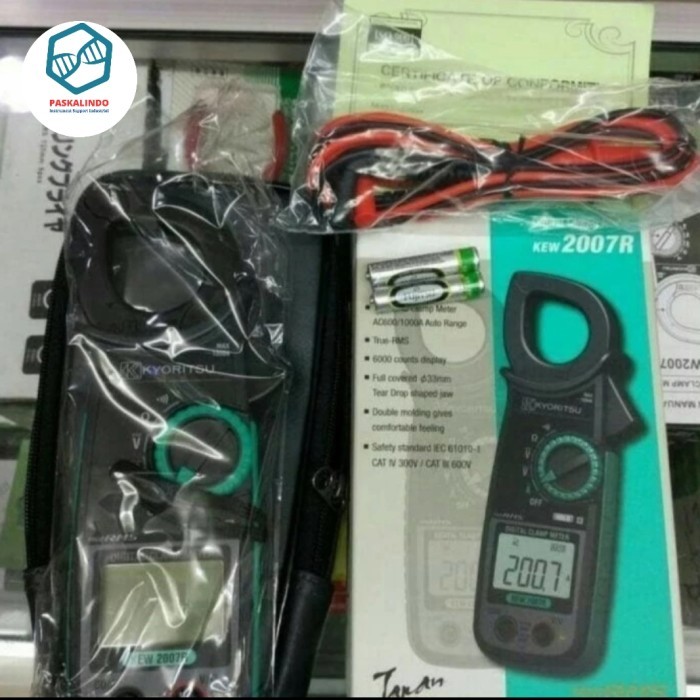 Kyoritsu 2007R Tang Ampere / Clamp Meter Ac A 600.0/1000A (Auto-Ranging) Kyoritsu 2007R Plus