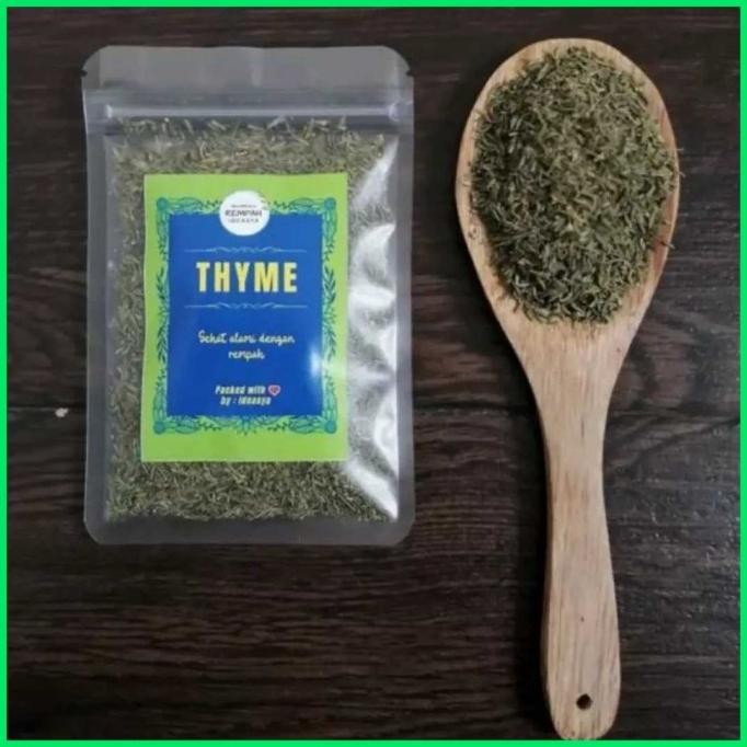 

paling diminati] 25 Gram Dried THYME Leaves Daun Timi Kering Impor Bumbu kering MPASI