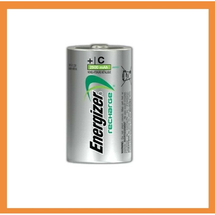 Energizer Power Plus C2 Hr14 2500Mah Rechargeable Batteries Size C Terlaris
