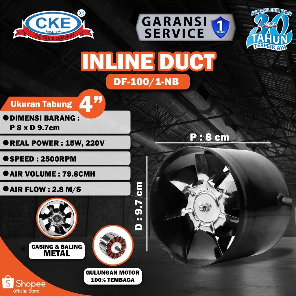 4Inch Inline Duct Fan Metal Blade Booster Fan/Air Duct Fan/Exhaust Fan Duct Mini Inline Pipe Booster