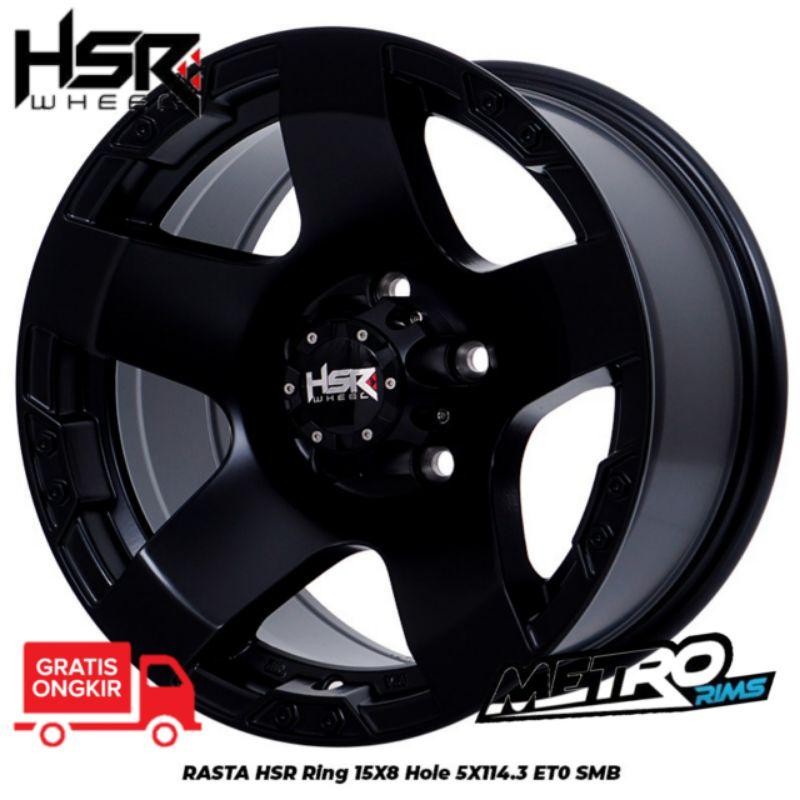 Velg Offroad Hsr R15 Baut 5X114,3 Untuk Terios Rush Juke Xpander Mazda Bt50Hsr Rasta R15 Baut 5