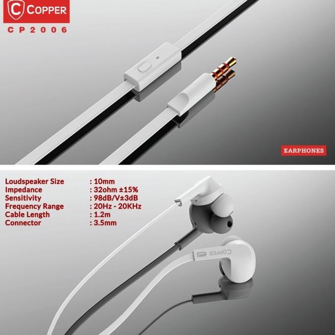 Copper Ultra Clear Cp2006 Series Earphone / Headset / Handsfree