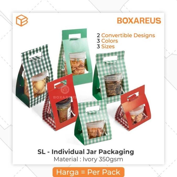 

STOK TERBATAS Packaging Kue Kering Box Toples Satuan Tabung Jar Kotak | SL Jar