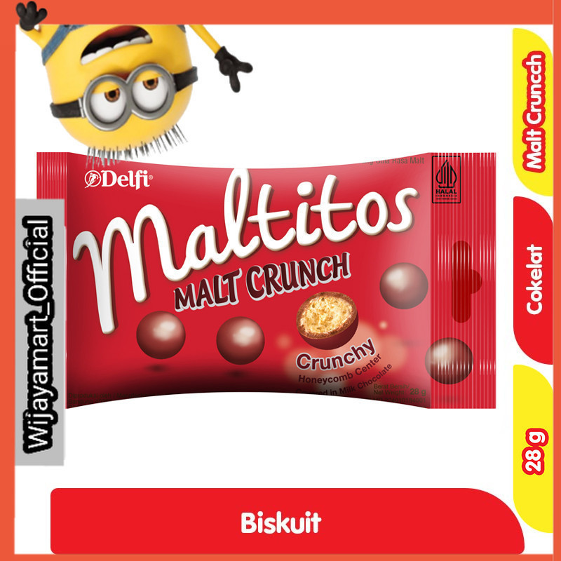 

Delfi Maltitos Biskuit Malt Crunch Cokelat 28 g