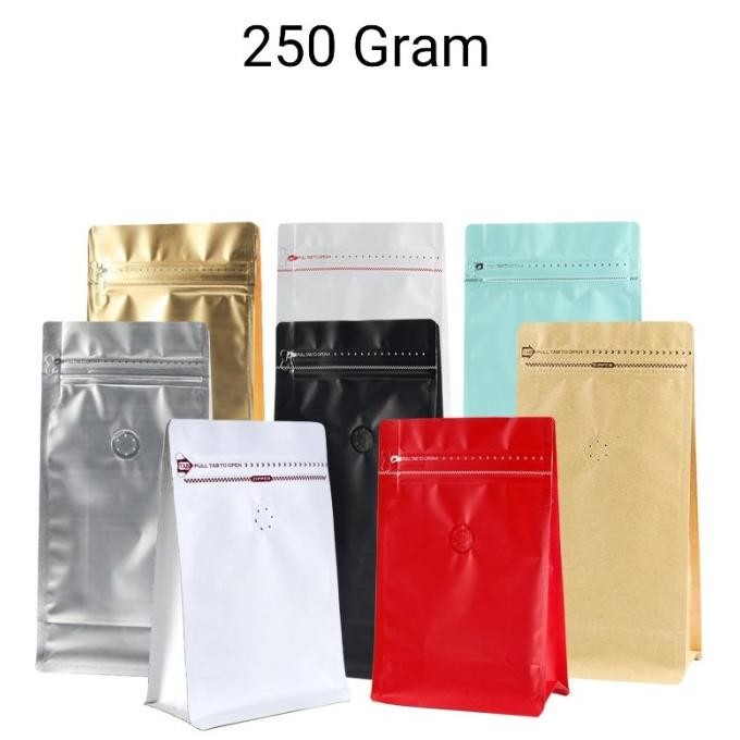 

+%+%+%] Kemasan Kopi Flat Bottom 250 gram with E-Zipper