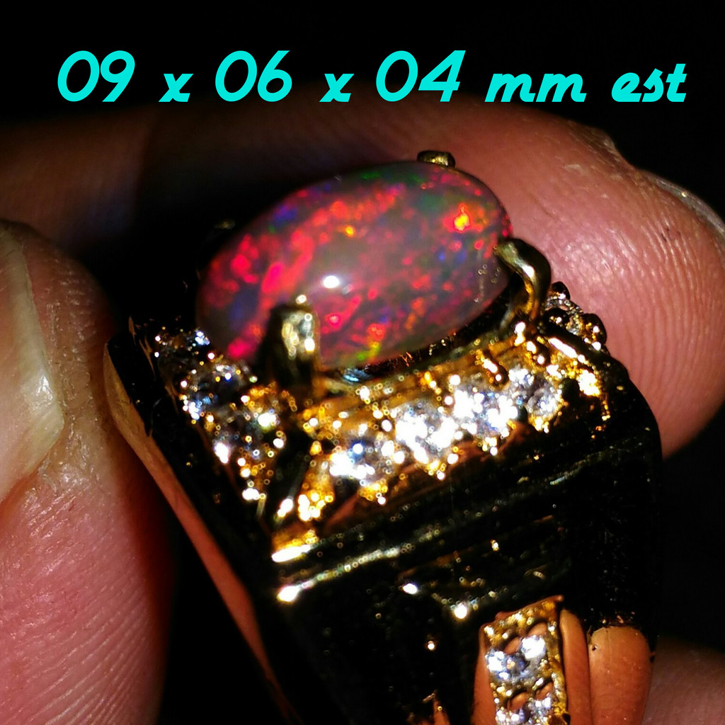 Natural Black Opal Kalimaya Jarong Super Full Siang Malam Small Size