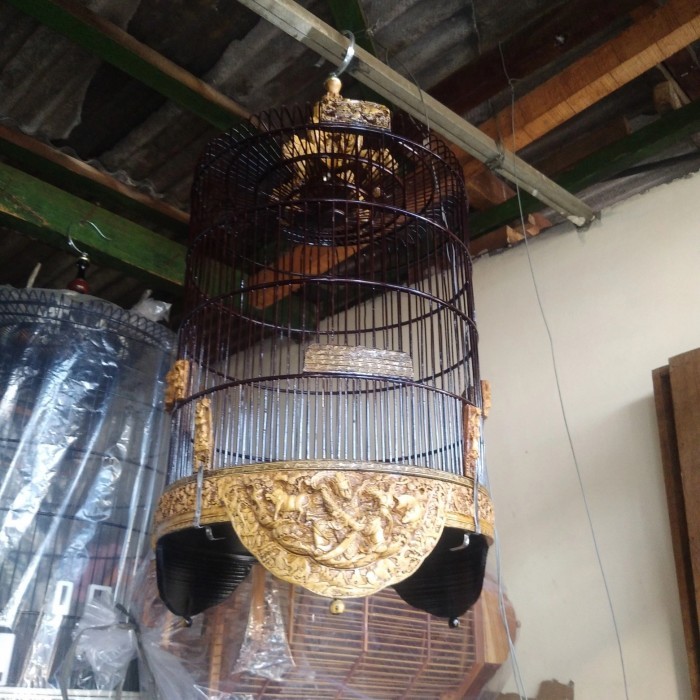 TERBARU kandang burung anis/sangkar burung wambi/kandang wambi ukir viber