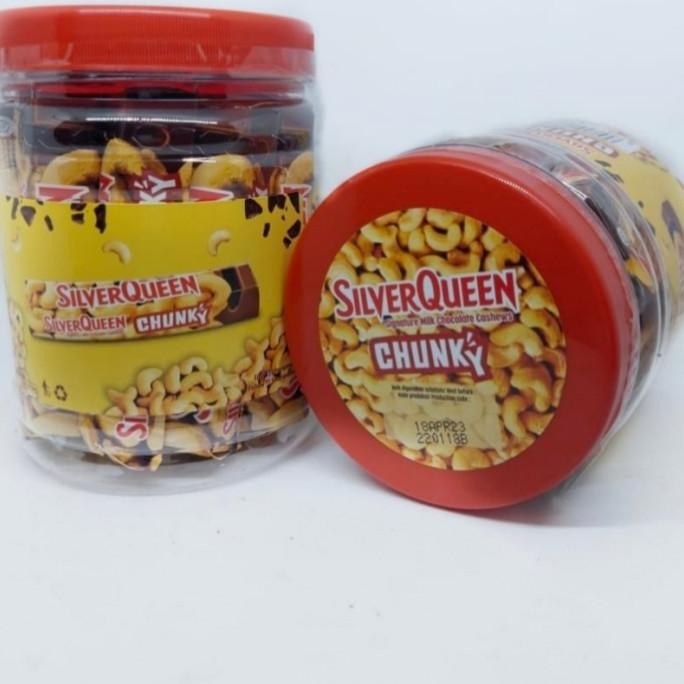 

coklat silverqueen chunky jar isi 12x33gr GVS